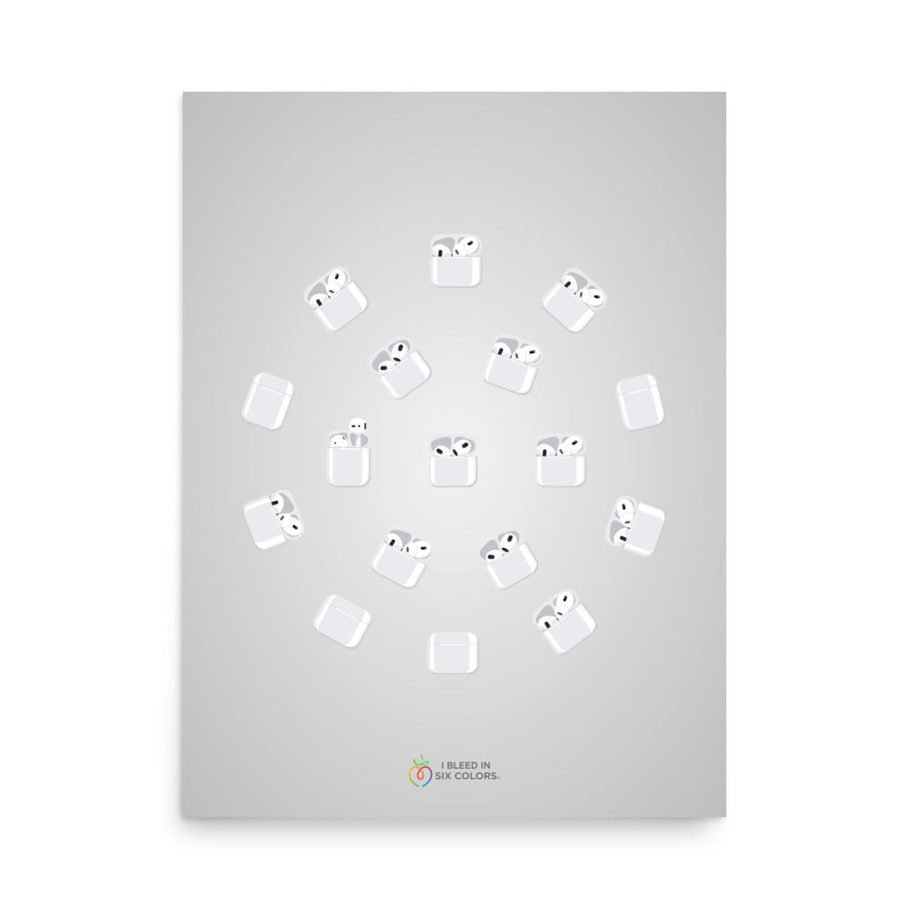 AirPods Around the World Poster - I Bleed in Six Colors®