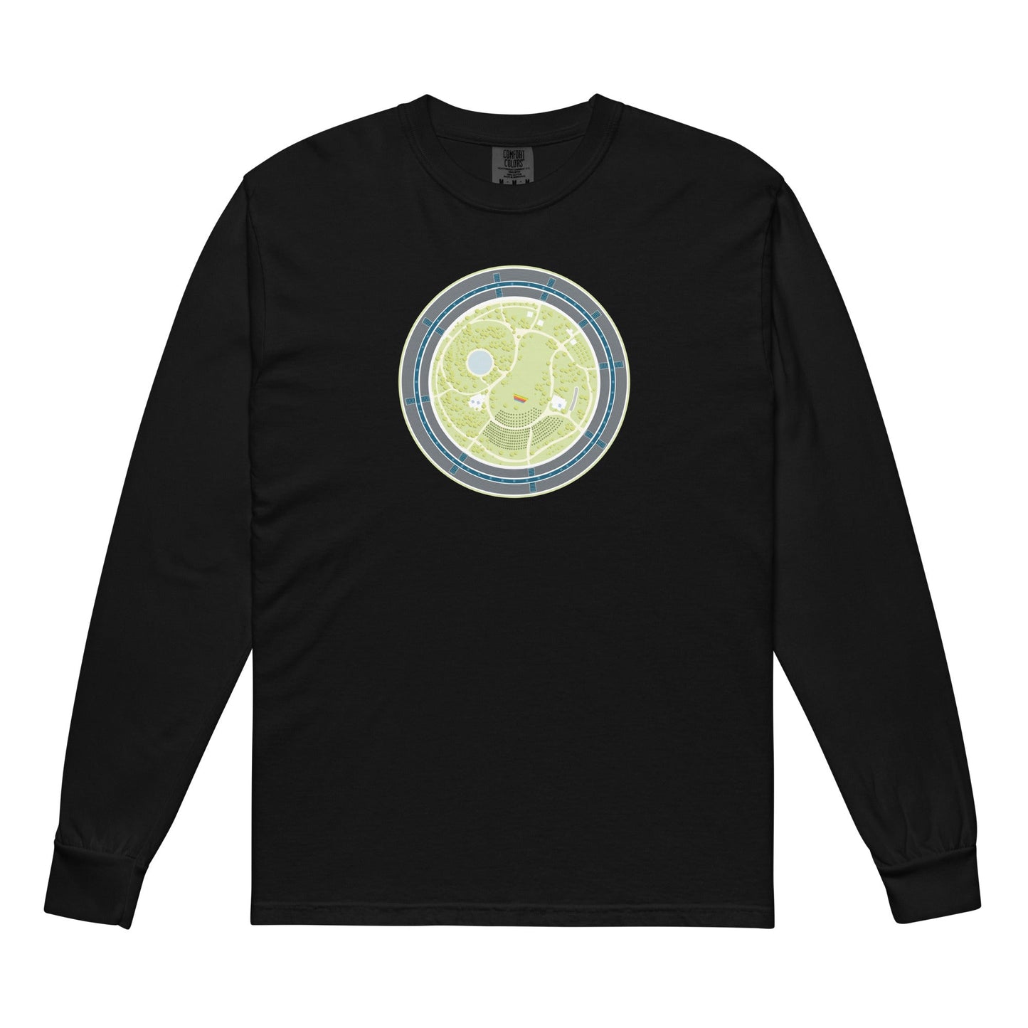Apple Park Overhead View Long Sleeve - I Bleed in Six Colors®