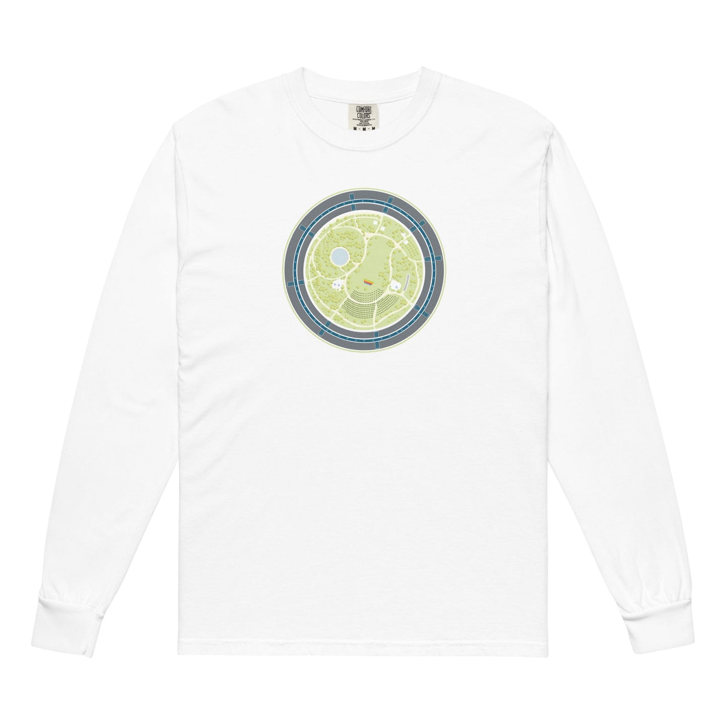 Apple Park Overhead View Long Sleeve - I Bleed in Six Colors®