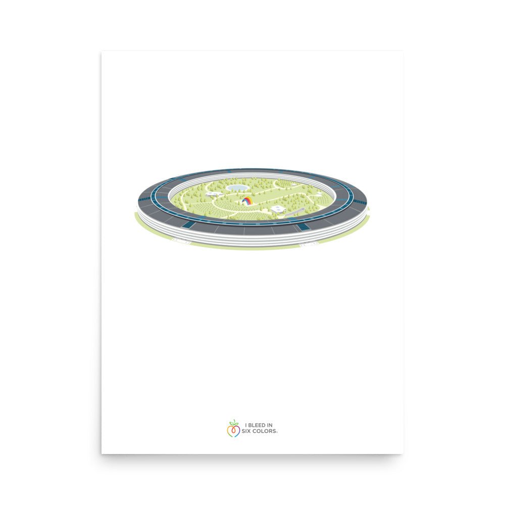 Apple Park Side Eye Poster - I Bleed in Six Colors®