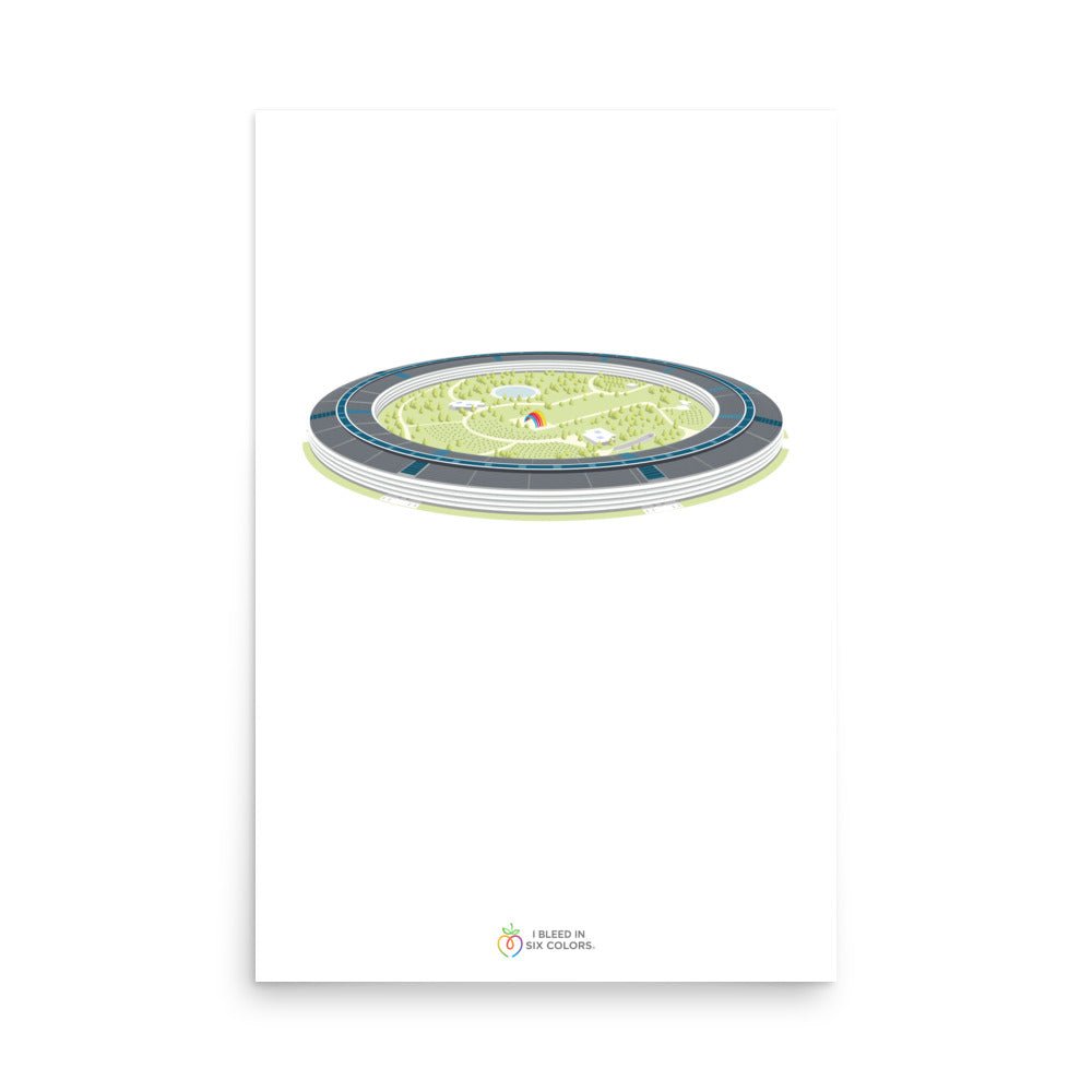 Apple Park Side Eye Poster - I Bleed in Six Colors®