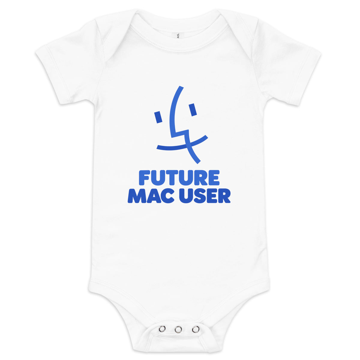 Future Mac User: Classic Finder baby bodysuit—White