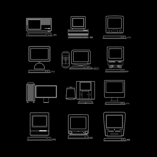 Macintosh 3 x 4 Lines Long Sleeve - I Bleed in Six Colors®