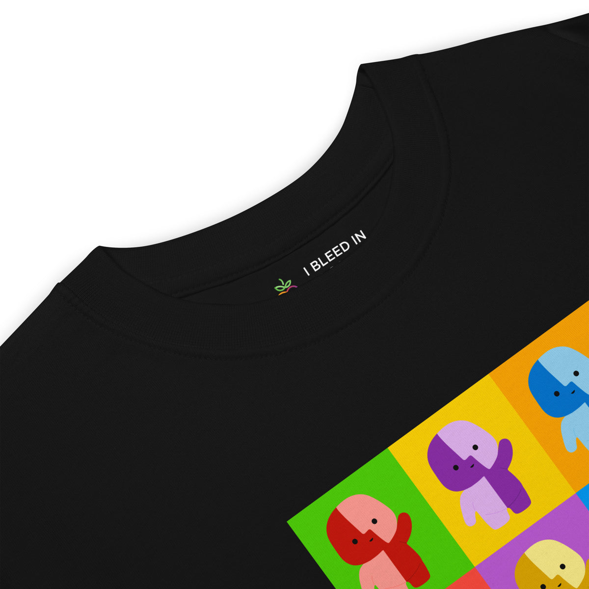 Six Colors Pop Art T-shirt—Black
