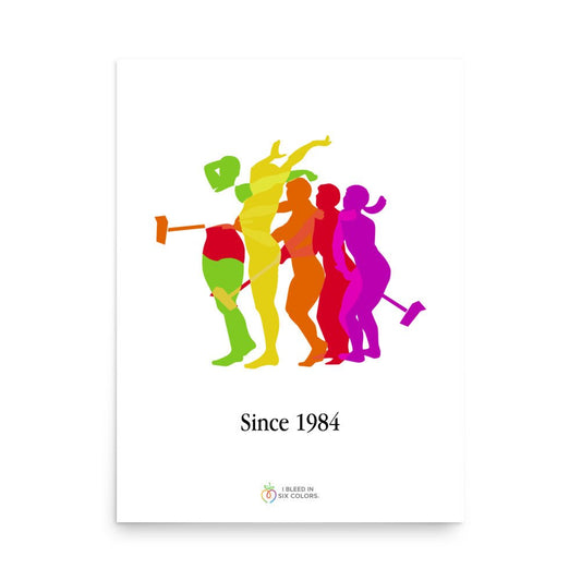 1984 Commercial: Breaking Barriers Poster - I Bleed in Six Colors®