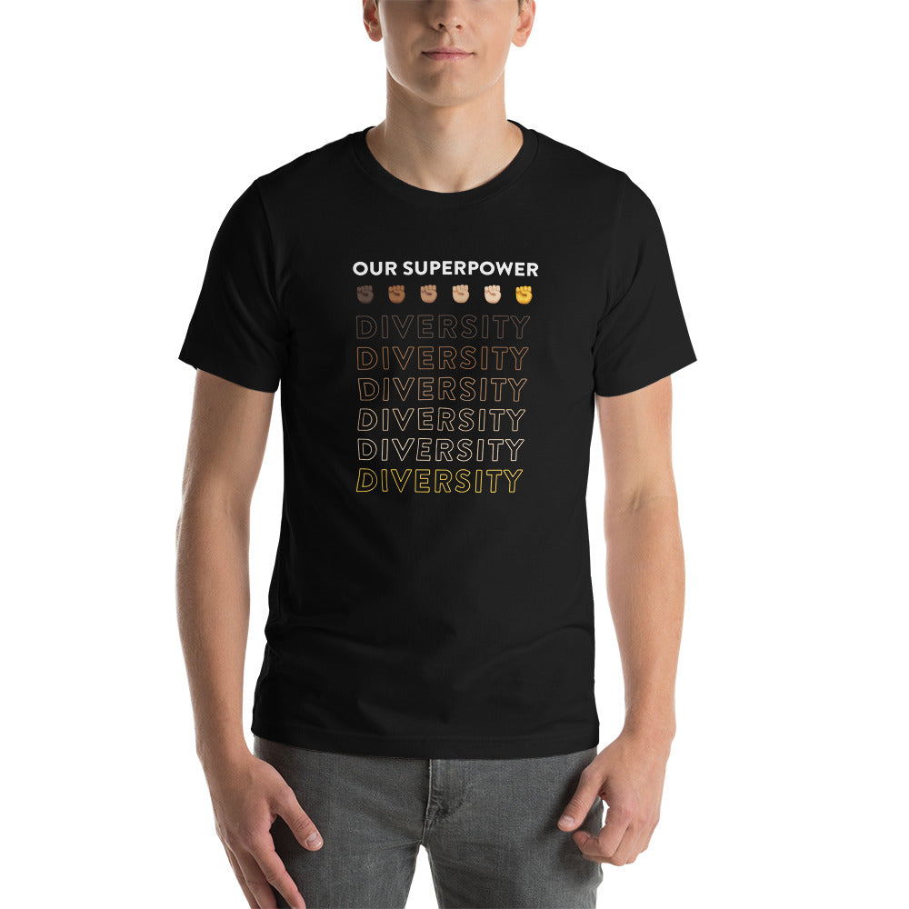 Our Superpower DIVERSITY T-shirt—Black