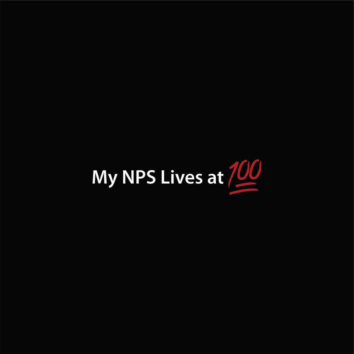 My NPS Lives at 💯 artwork—Black