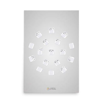 AirPods Around the World Poster - I Bleed in Six Colors®
