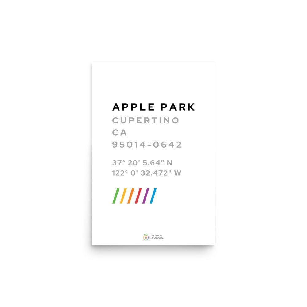 Apple Park Coordinates Poster - I Bleed in Six Colors®
