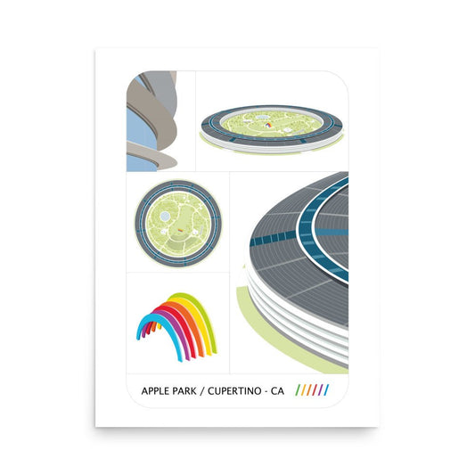Apple Park Elements Poster - I Bleed in Six Colors®