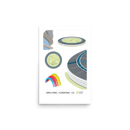 Apple Park Elements Poster - I Bleed in Six Colors®