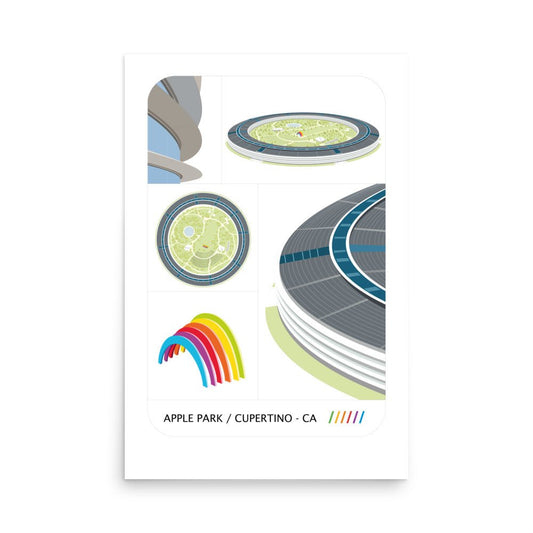 Apple Park Elements Poster - I Bleed in Six Colors®