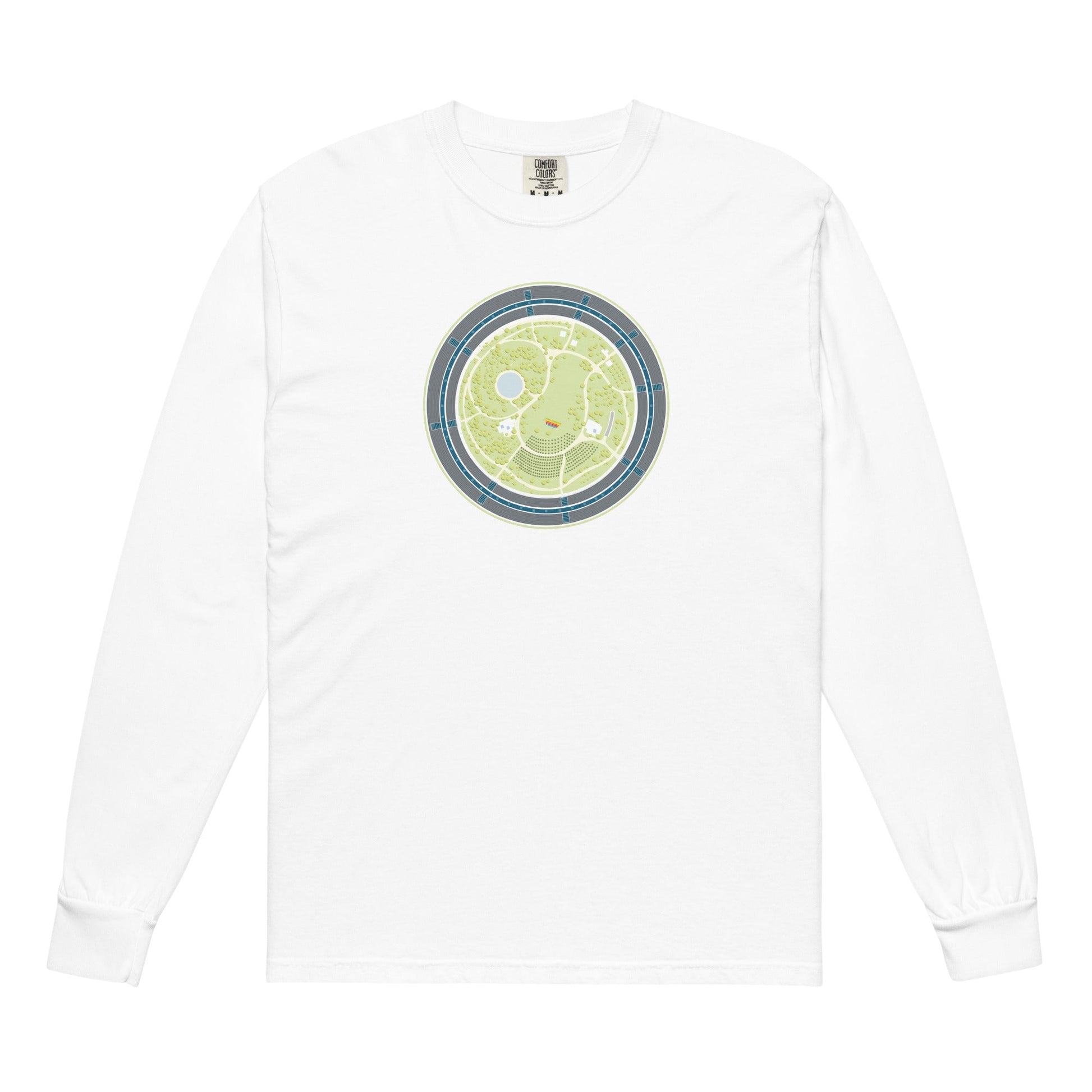 Apple Park Overhead View Long Sleeve - I Bleed in Six Colors®