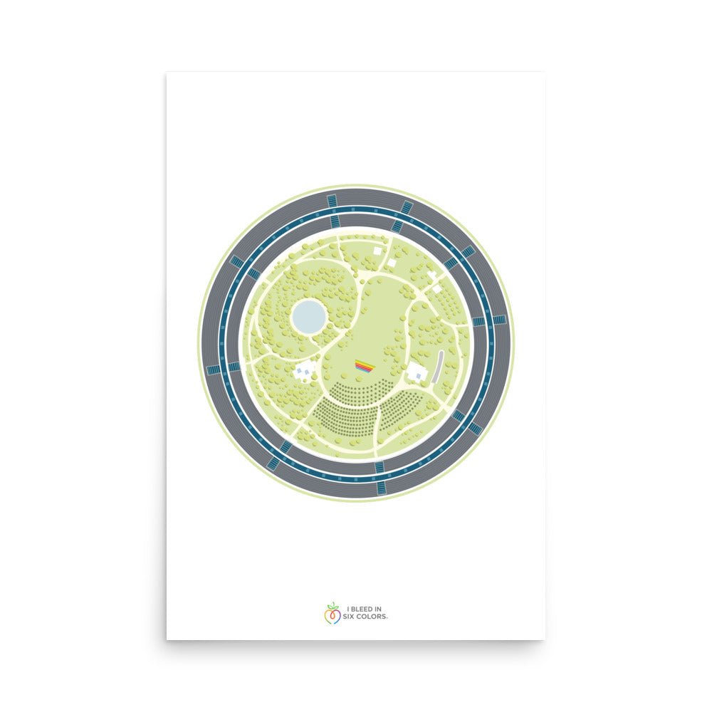 Apple Park Overhead View Poster - I Bleed in Six Colors®
