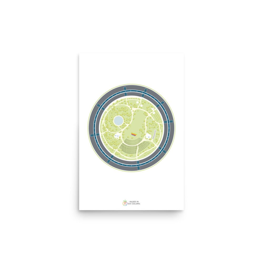 Apple Park Overhead View Poster - I Bleed in Six Colors®