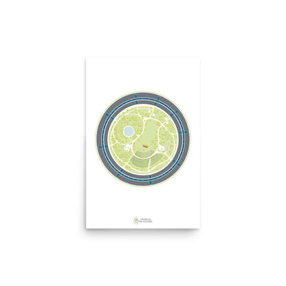 Apple Park Overhead View Poster - I Bleed in Six Colors®