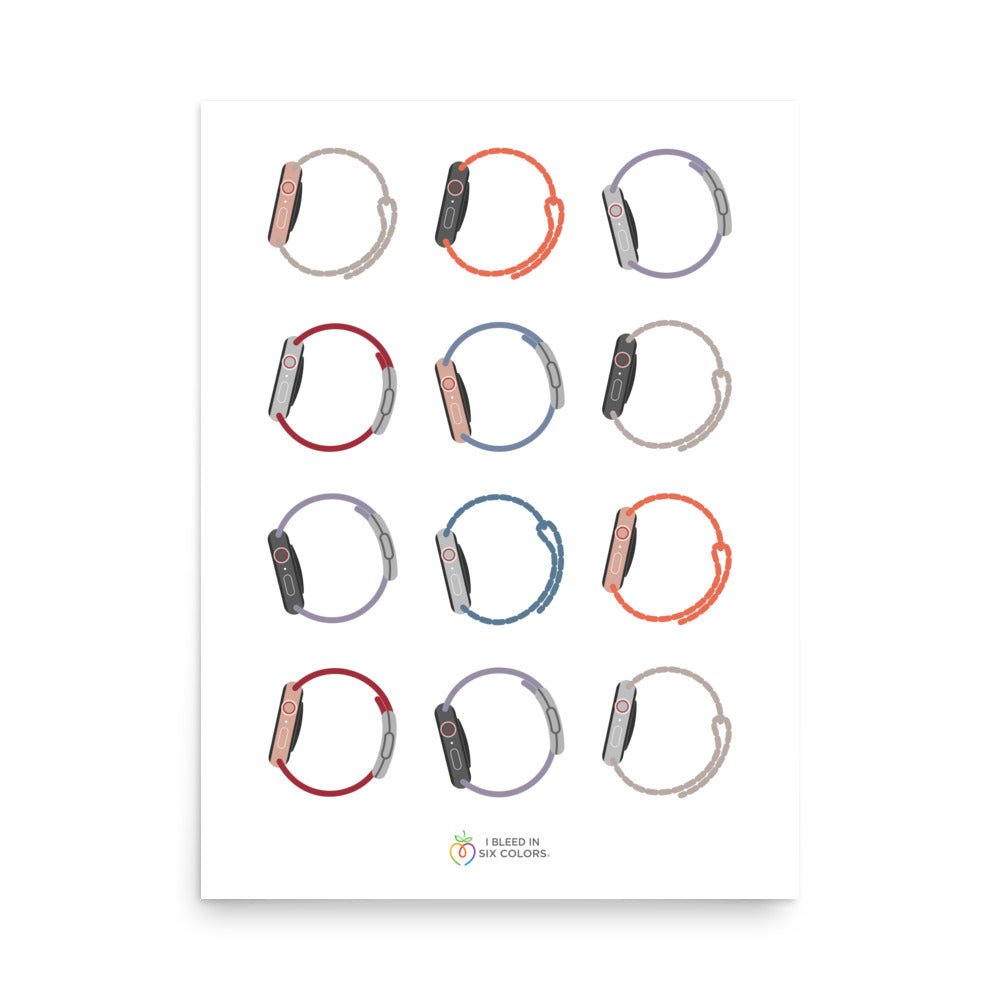 Apple Watch 3 x 4 Poster - I Bleed in Six Colors®