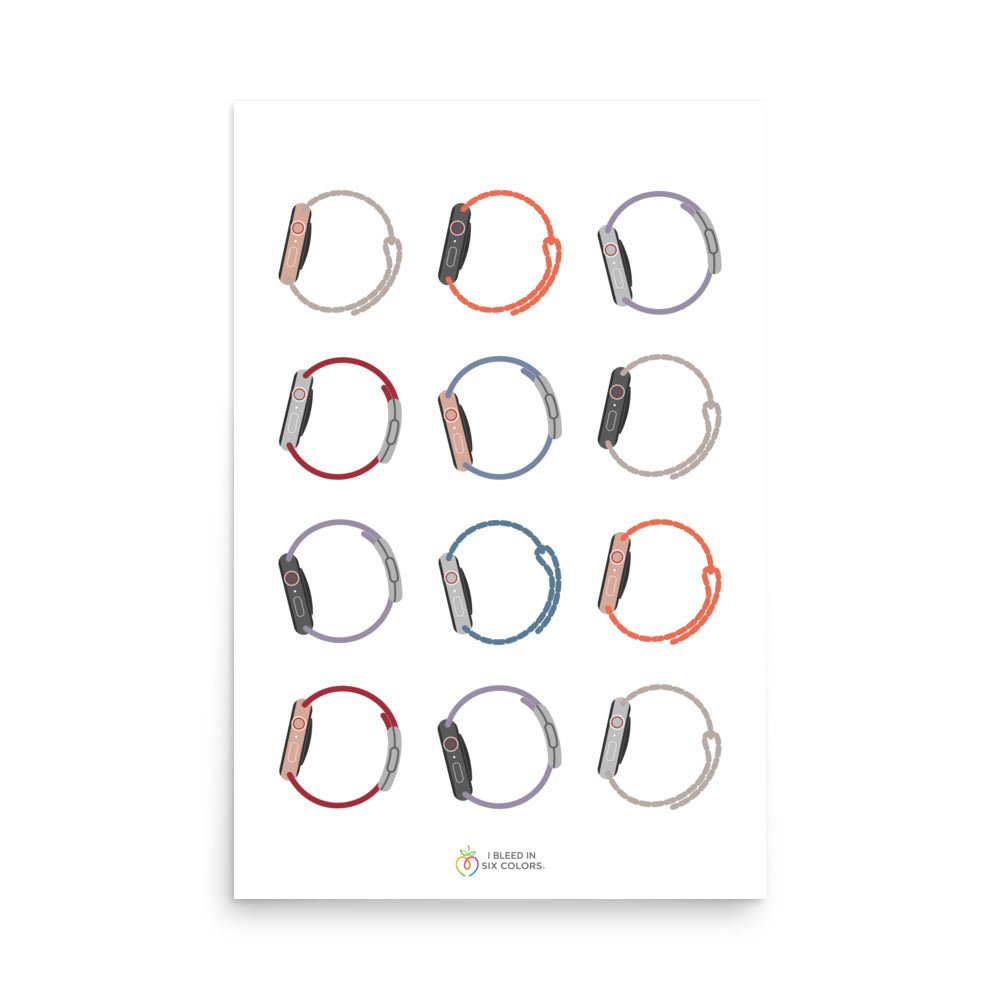 Apple Watch 3 x 4 Poster - I Bleed in Six Colors®