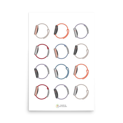 Apple Watch 3 x 4 Poster - I Bleed in Six Colors®