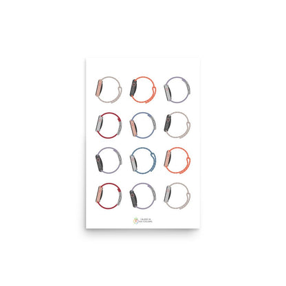 Apple Watch 3 x 4 Poster - I Bleed in Six Colors®