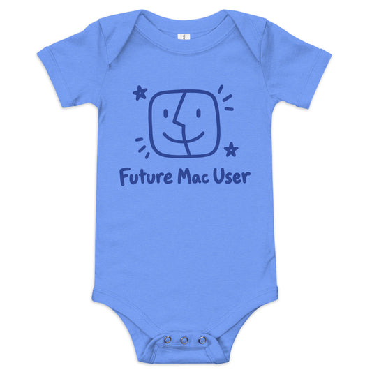 Future Mac User: Doodle baby bodysuit—Heather Columbia Blue