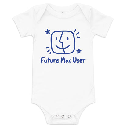 Future Mac User: Doodle baby bodysuit—White