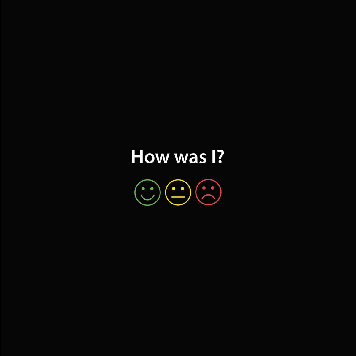 How was I? graphic close-up
