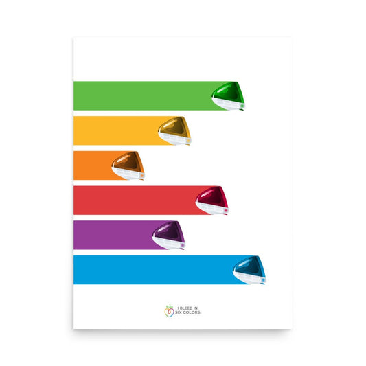 iMac 'Flavors' Streaking Poster - I Bleed in Six Colors®