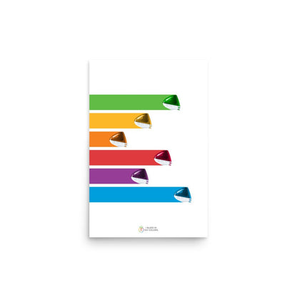 iMac 'Flavors' Streaking Poster - I Bleed in Six Colors®