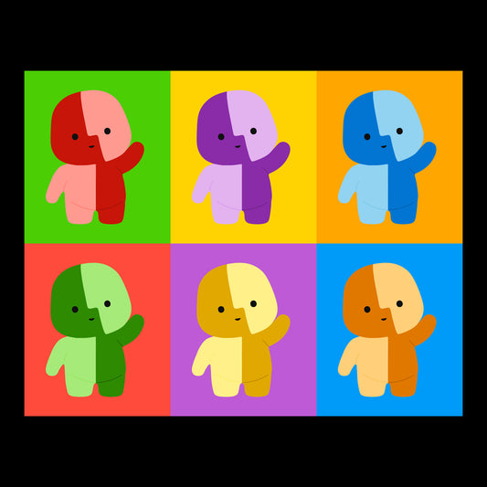 Six Colors Pop Art artwork—Black