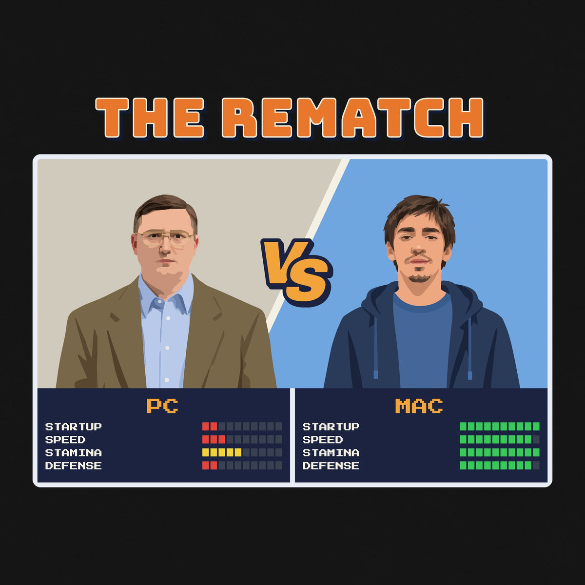 Mac vs PC: The Rematch artwork—Black