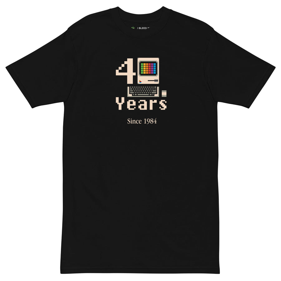 Macintosh 40 Years graphic tee, Black