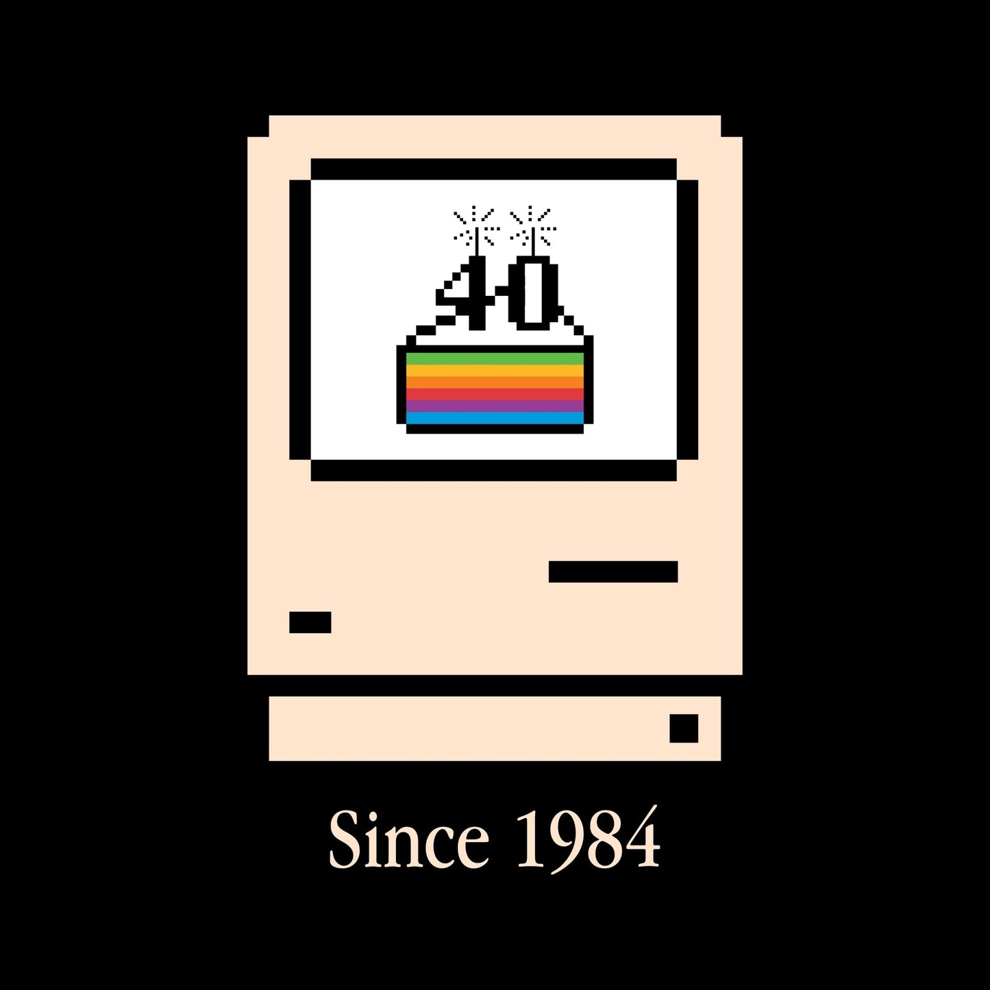 Macintosh Birthday Cake Long Sleeve - I Bleed in Six Colors®