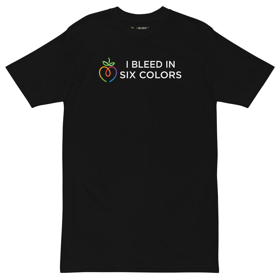 I Bleed in Six Colors Logo T-shirt, Black