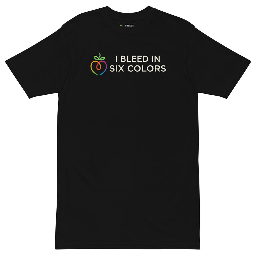 I Bleed in Six Colors Logo T-shirt, Black