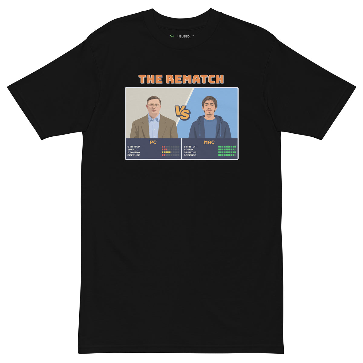 Mac vs PC: The Rematch T-shirt—Black