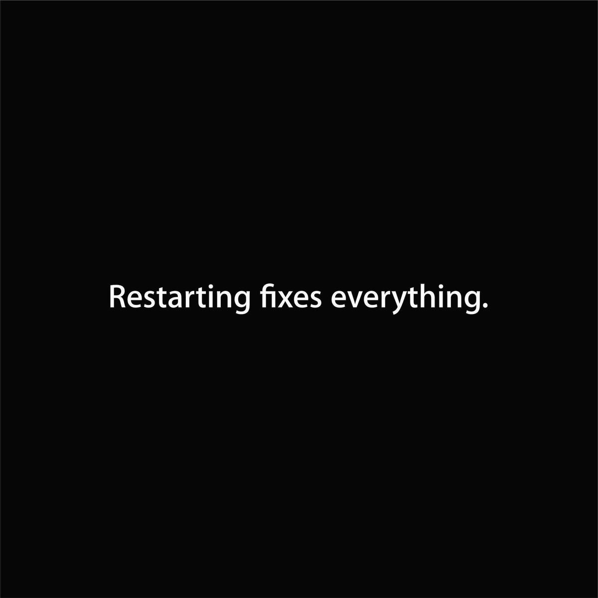 Restarting fixes everything. graphic close-up