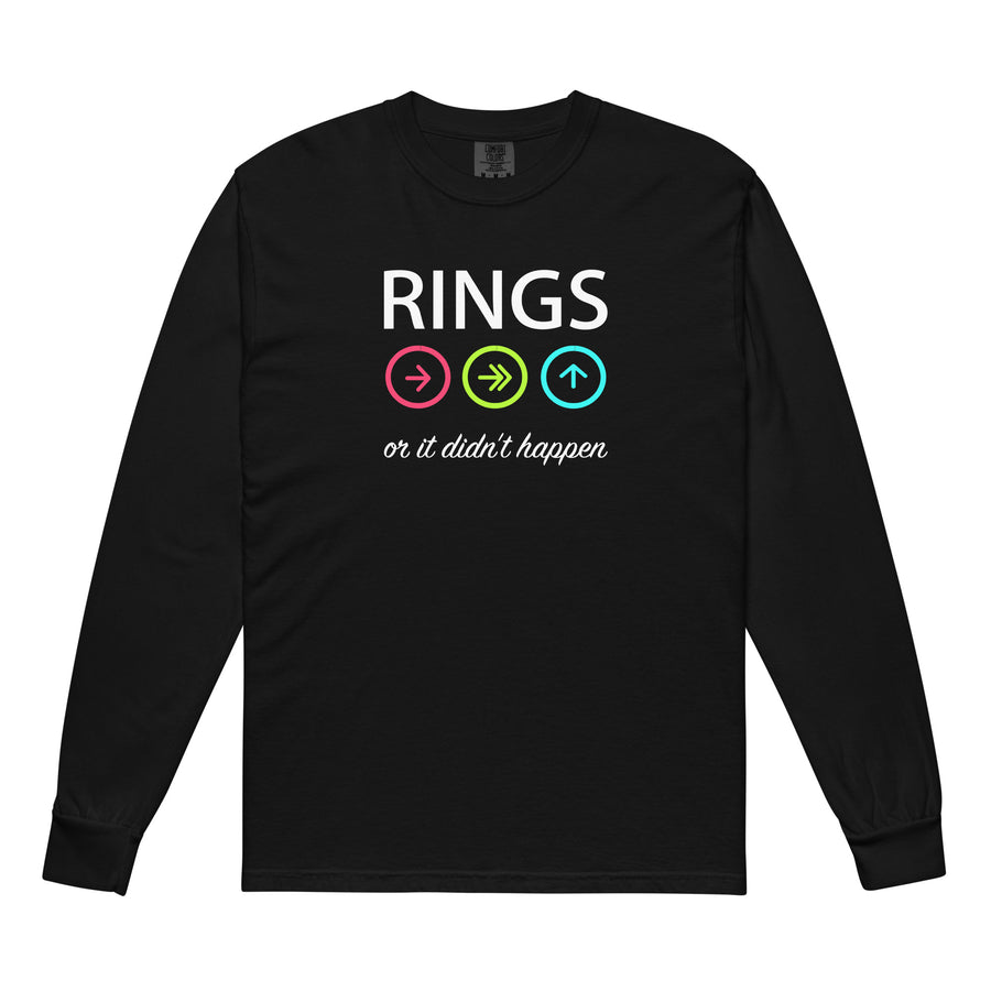 Rings or It Didn't Happen Long Sleeve, Black