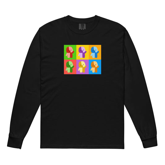 Six Colors Pop Art Long Sleeve—Black